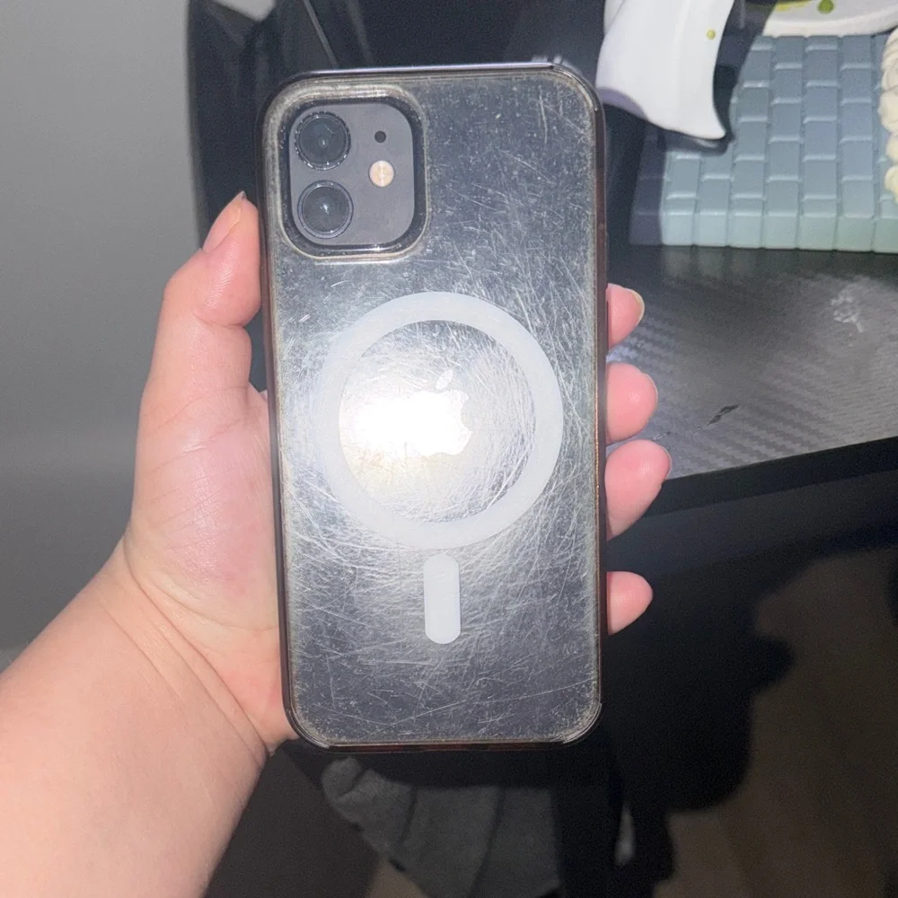 Apple iPhone with Black Case